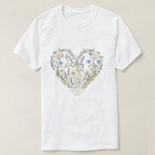 Botanical Heart Apothecary Pharmacy Flower T-Shirt