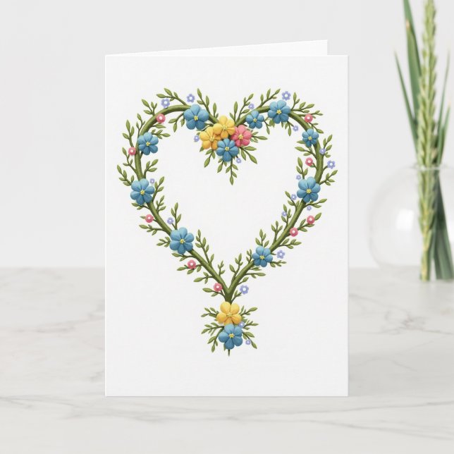Botanical Heart Vines Card (Front)