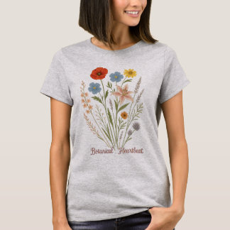 Botanical Heartbeat- dgn by Maaya Prints, Women's T-Shirt