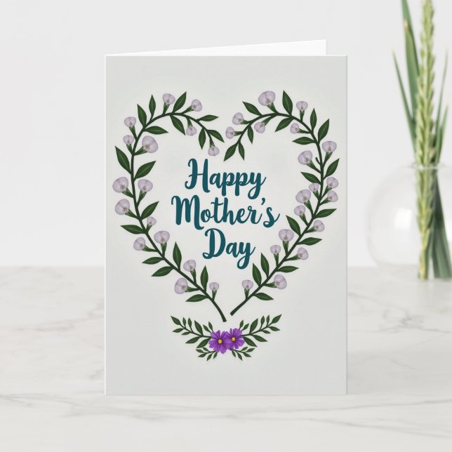 Botanical Heartfelt Wishes Card (Front)