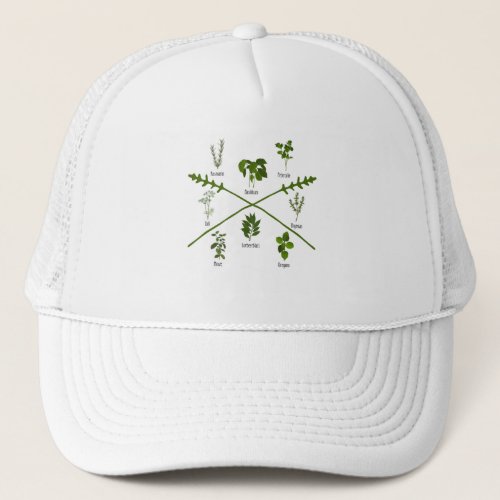 Botanical Herbs Herbalist Gift Garden Birthday Trucker Hat