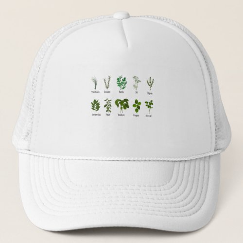 Botanical Herbs Herbalist Gift Garden Birthday Trucker Hat