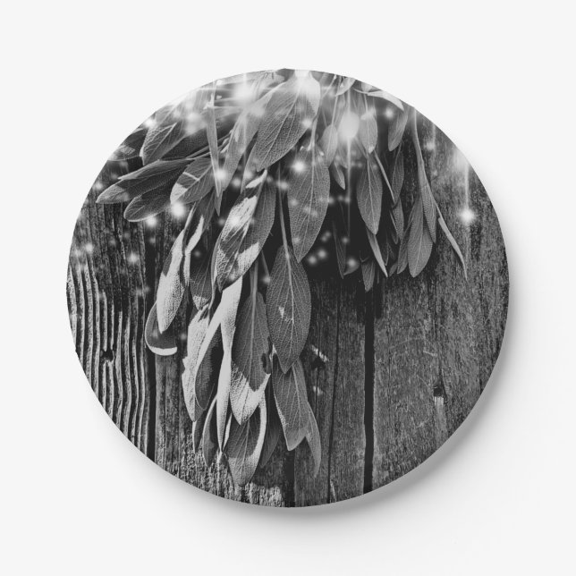 Botanical herbs paper plates (Front)