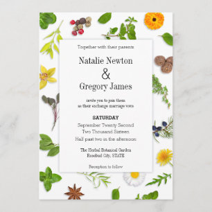 Botanical Herbs Wedding Invitation