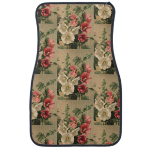 Hollyhocks Car Floor Mats Zazzle