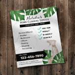 Botanical House Cleaning Maid Service Marble Flyer<br><div class="desc">Modern House Cleaning Maid Service Trendy Marble Botanical Flyers.</div>