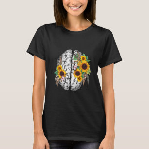 Botanical human brain mental health artistic anato T-Shirt