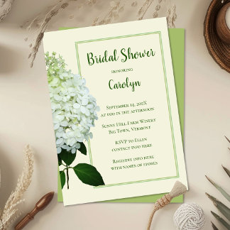 Botanical Hydrangea Bridal Shower Invitation
