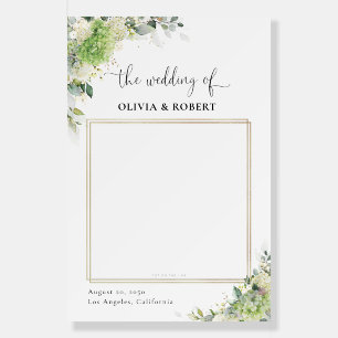 Botanical Hydrangeas Wedding Photo Prop Foam Board