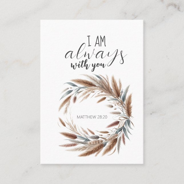 Botanical I am always with you Funeral Prayer Card (Front)