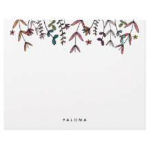 Botanical Illustrated Personalized Floral