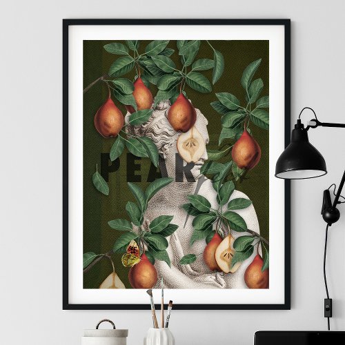Botanical Illustration Collage Venus  Poster