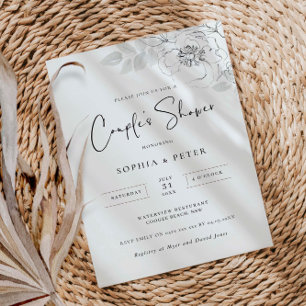 Botanical Illustration Couple's Shower Invitation