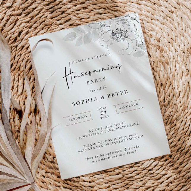 Botanical Illustration House Warming  Invitation (Creator Uploaded)