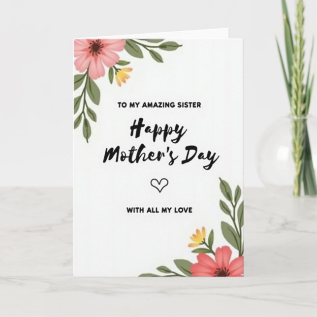 Botanical Illustration Mothers Card (Front)
