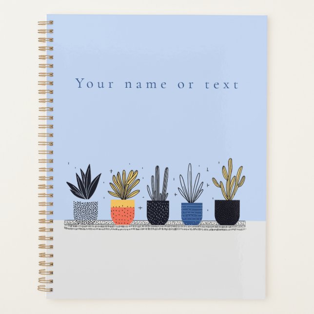 Botanical Illustration potted house plant Planner (Front)