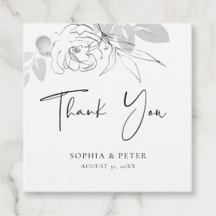 Botanical Illustration Thank You Favor Tags