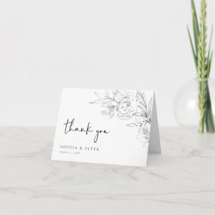 Botanical Illustration Thank you Folded Card