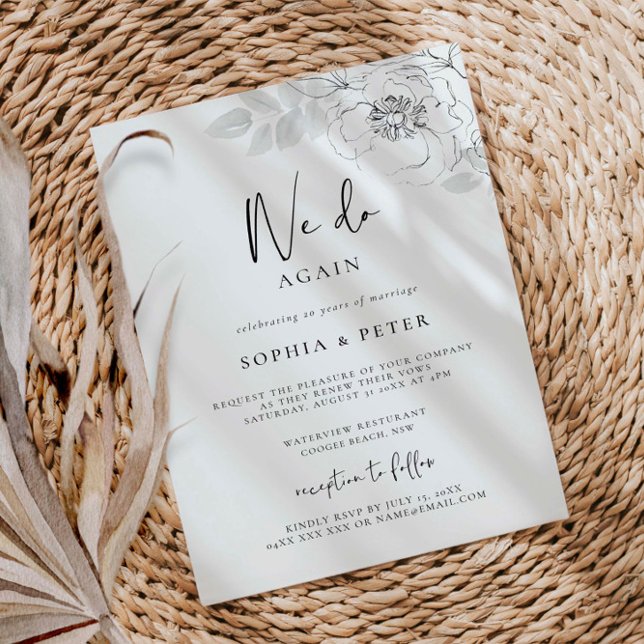 Botanical Illustration Vow Renewal Invitation (Creator Uploaded)