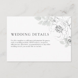 Botanical Illustrations Details Enclosure Card