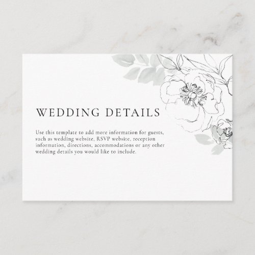 Botanical Illustrations Details Enclosure Card