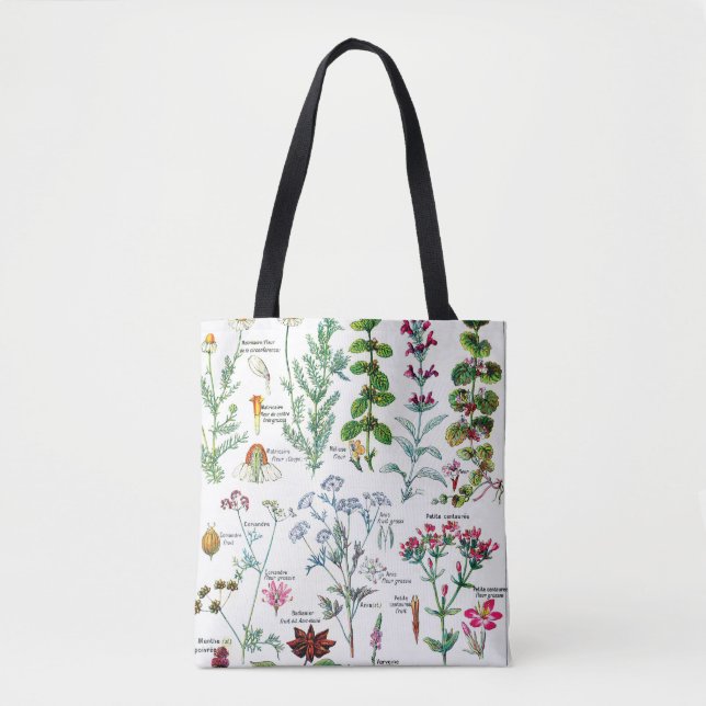 Botanical Illustrations - Larousse Plants Tote Bag (Front)