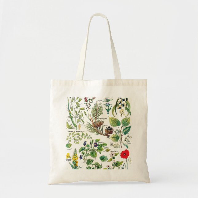 Botanical Illustrations - Larousse Plants Tote Bag (Front)
