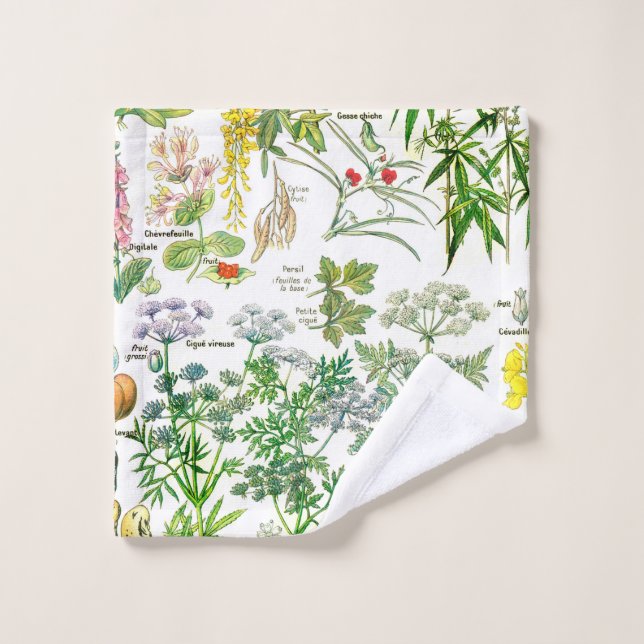 Botanical Illustrations Wash Cloth (Wash Cloth)