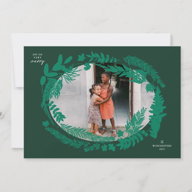 Botanical Impressions Horizontal Frame Christmas Holiday Card (Front)