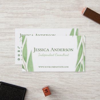 Botanical Independent Consultant Business Card by capturedbyKC at Zazzle