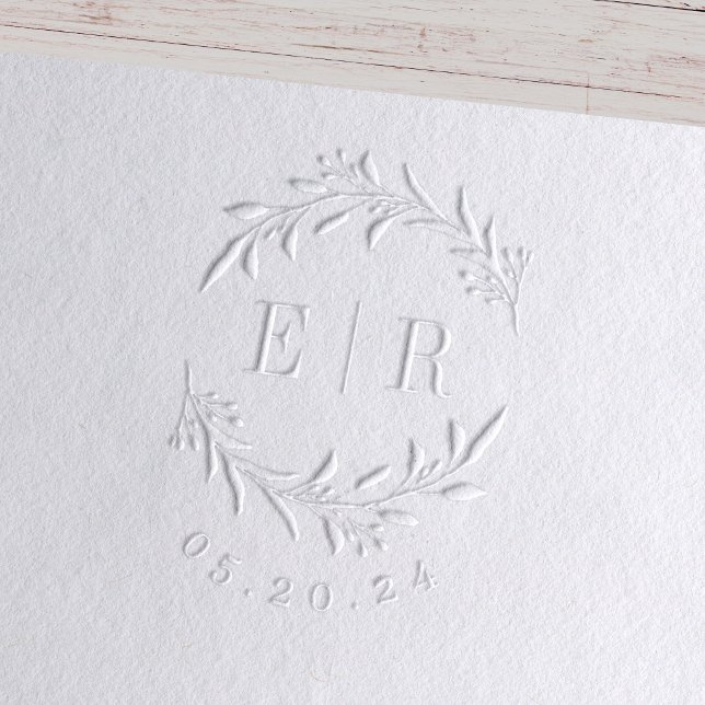 Botanical Initials Wedding Monogram Embosser (Creator Uploaded)