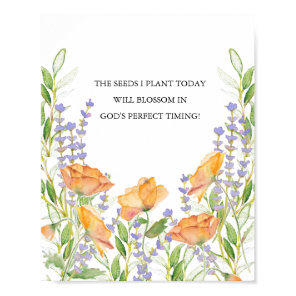 Botanical Inspirational Quotes for Women Poster