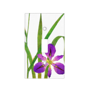 Botanical Iris Flowers Floral Garden Redoute Light Switch Cover