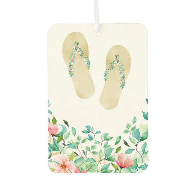 Botanical Island Flip Flops Air Freshener (Front)