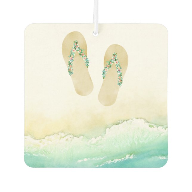 Botanical Island Flip Flops Air Freshener (Front)