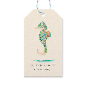 Botanical Island Floral Seahorse Price Tags