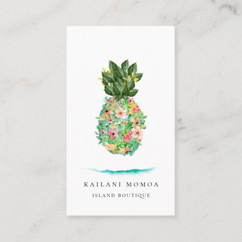 Botanical Island Pineapple Business Card