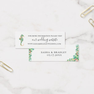 Botanical Island Seahorse Wedding Website