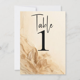 Botanical Ivory Cream Bohemian Textured Table Invitation