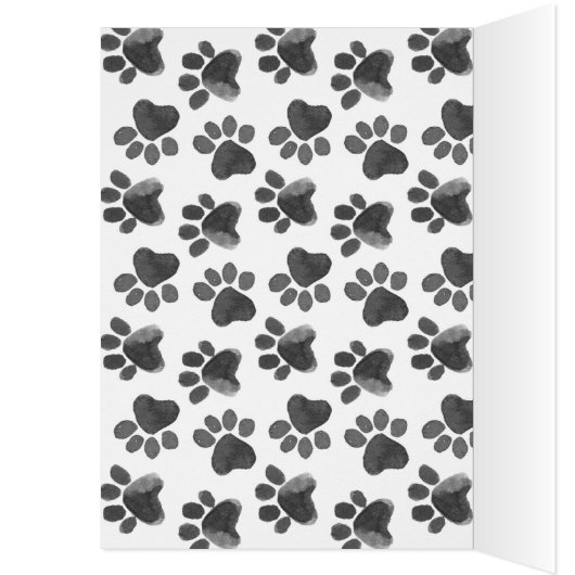 Botanical Joy Paw Print | Pet Holiday Folded Card (Inside (Left))