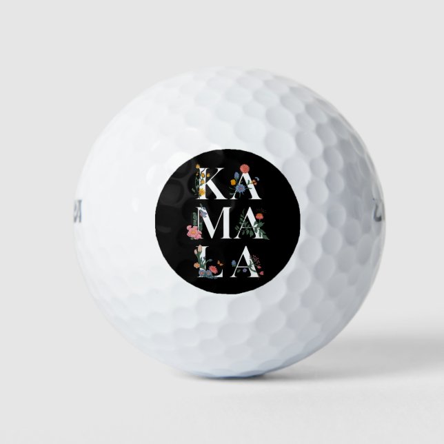 Botanical Kamala Harris Voting 2024 Floral Voter Golf Balls (Front)