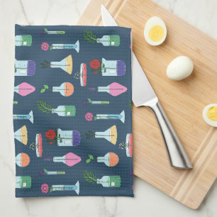 Botanical Lab Equipment Kitchen Towel