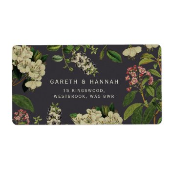 Botanical Label-grey Label by Stacy_Cooke_Art at Zazzle