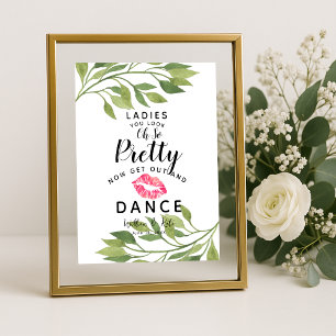 Botanical Ladies Bathroom Sign Wedding