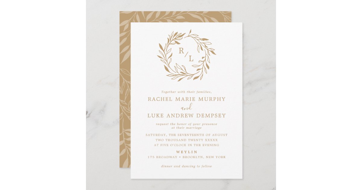 Wedding logo. Elegant monogram, hand drawn marriage invitations