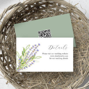 Botanical Lavender Watercolor Wedding Enclosure