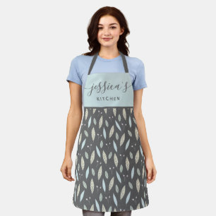 Botanical Leaf All-Over Print Apron