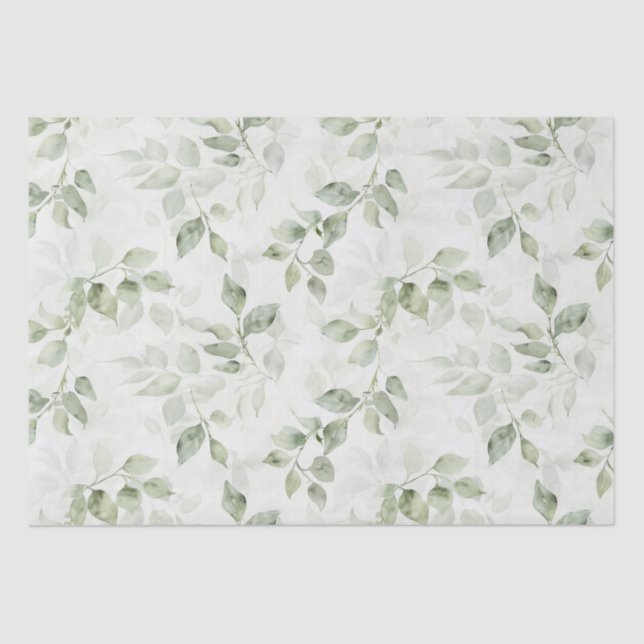 Botanical Leaf Pattern  Tissue Paper (Front)