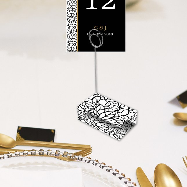 Botanical Leaf Pattern Wedding Table Card Holders (Botanical Leaf Pattern Wedding Table Card Holders)