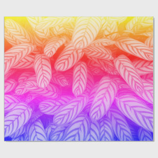 Botanical Leaf Pattern Wrapping Paper